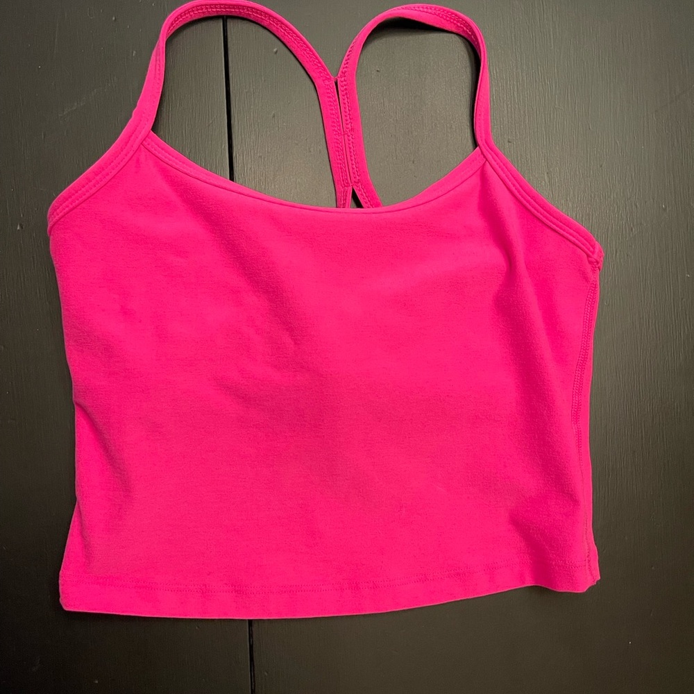 Beyond yoga hot pink space dye cropped tank